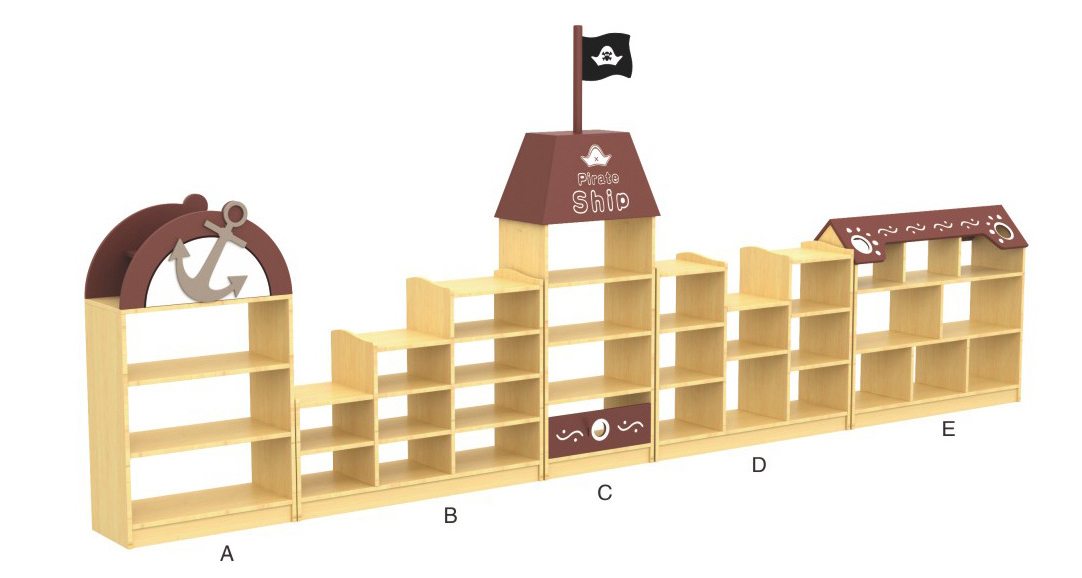幼兒園實木組合柜